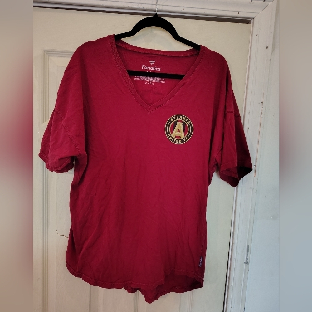Atlanta United FC Fanatics Women's Spirit Jersey V-Neck T-Shirt